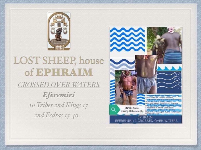 We are not just iZreal, but we are Ephraim, the lost sheep of the Hebrews house of iZrael the Messiah says He came to get 2000 years ago Mt.15:24.

Nothing under the Sun has declared that Hebows Hibos Ibos Igbos are the only one and true lost ten tribes of ancient Ephraimite iZrael on earth  than this particular image! 

This tradition is older than 7000 years.

Not only do you see clearly Numbers 15:38. 
The Ark of the covenant lies in the background.
Moreover the name aAro instead of aAron is a your ultimate give away and smoking gun. 2nd Kings 17:8+ and 2Esdras 13:40+ and Zephaniah 3:10 established much. It says “The daughter of Zion hides behind the River Ethiopia. 

The last time we checked,it was revealed that Ethiope instead of Ethiopia was the word and that Ethiope means black or Niger and their is such a river accurately in existence. Too much coincidence is Truth! hee